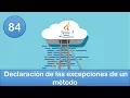 84 Programacion en Java Tratamiento de Excepciones Declaracion de las excepciones de un metodo