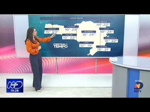 Central do Tempo - frente fria gera risco de tempestades em todo o estado