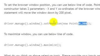 Resizing and moving browser window in Selenium