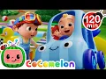 Wheels Go Round \u0026 Round! 🚗 + MORE CoComelon! | CoComelon Nursery Rhymes and Kids Songs 🍉🎵