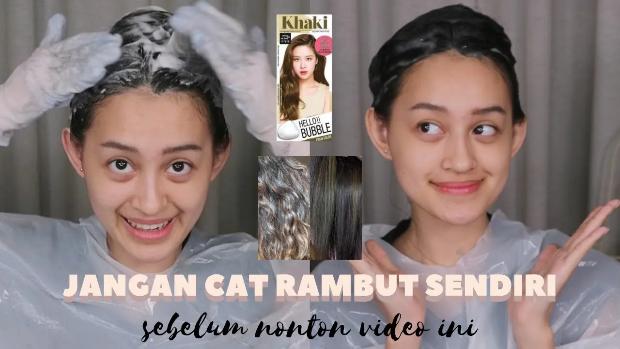 CAT RAMBUT SENDIRI!! LOREAL ASH BROWN CANTIK KAYA OENNI KOREA. 