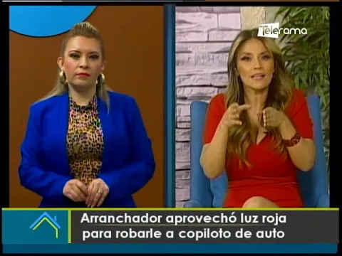 Arranchador aprovechó luz roja para robarle a copiloto de auto