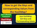 How to get the Keys and corresponding Values from the HashMap Java Collection Framework