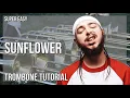 SUPER EASY How to play Sunflower by Post Malone and Swae Lee on Trombone Tutorial