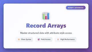 NumPy Record Arrays Tutorial Structured Data With Attribute Access Python Data Science 