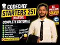 CodeChef Starters 251 Rated Complete Editorial Solutions All Problems Explained in C