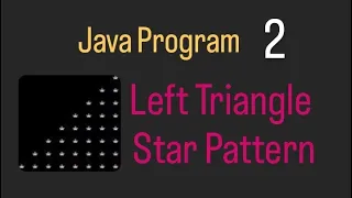 Print Left Triangle Star Pattern in java l