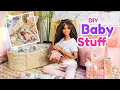 DIY Miniature Baby Essentials Diapers Clothes Bag and Bassinet