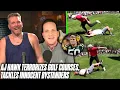 Pat McAfee Reacts To AJ Hawk Tackling Fans At Golf Tournaments