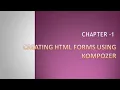 Class 12 Ch - 1 Creating HTML forms using KompoZer