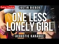 Download Lagu One Less Lonely Girl [Karaoke Acoustic] - Justin Bieber [Slow Version | HQ Audio]