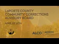 LaPorte County Community Corrections Advisory Board April 27 2026