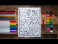 How to Draw a Mermaid and Seahorse Step by Step Mermaid Coloring Page