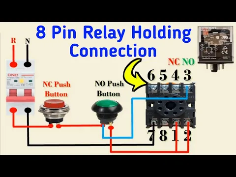 Download MP3 8 Pin Relay Holding Wiring Connection || Relay Holding Circuit Diagram