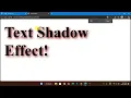 HTML Shadow Text Effect Tutorial