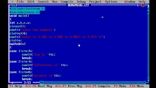C Calculator program switch statement