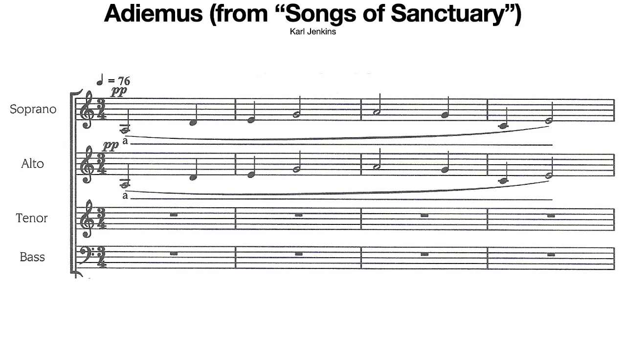 Adiemus SATB Karl Jenkins Score Video Adiemus SATB Karl Jenkins Score Video