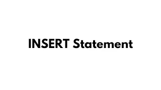 Learn SQL Queries INSERT Statement
