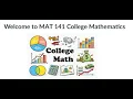MAT141 general workflow