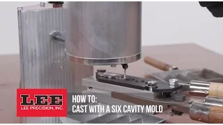 Lee Precision Casting with a six cavity mold
