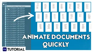 Animating PDF documents in After Effects Beginner tutorial