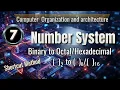 Number System Binary To Octal Hexadecimal Conversion COA Digital Logic Lecture 7