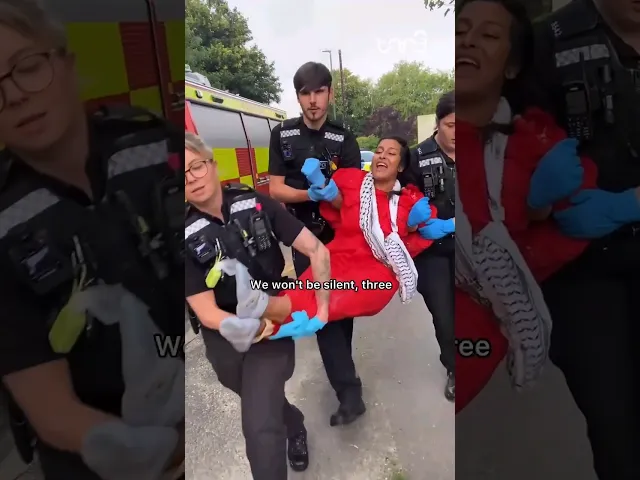 ⁣4 activists were #arrested after they occupied GRiD Defense Systems an Israeli weapons manufacturer