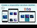 How to Create a Responsive Services Section Using Bootstrap HTML CSS