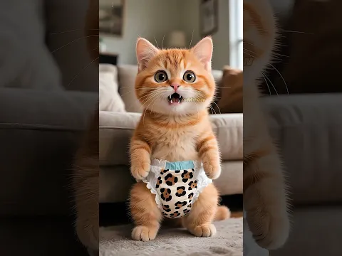 The kitten stopped the disaster in time and saved everyone.💜😼#funnycat #cat