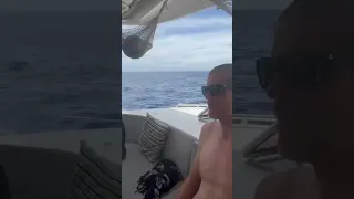 Slow day at sea = painting! #family #sailing #pacificocean #viral