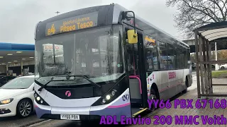 First Essex Basildon Shuttles Route B4 ADL Enviro 200 MMC Voith Basildon Depot YY66 PBX 67168