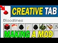 Minecraft How To Make A Mod With MCreator Without Coding Creative Inventory Tab Tutorial