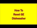 How to reset GE Dishwasher that is not turning on