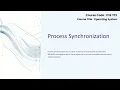 Operating Systems Presentation on Process Synchronization