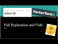 Select All SQL Full Explanation Code Tutorial Hackerrank Solution