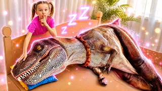 يوم في حياة الديناصورات: روتين صباحي للأطفال 🦖