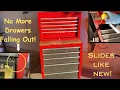 How to Fix Toolbox Drawers that Fall Out How to Remove Friction Drawer Slides