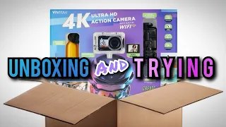 Vivitar 4K Ultra Action Camera Kit Unboxing Trying