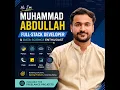 Muhammad Abdullah Full-Stack Developer Data Science Professional Introduction