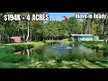 Rustic Cabin Pond front 4 Acres for 194 900 in Shaftsbury Vermont