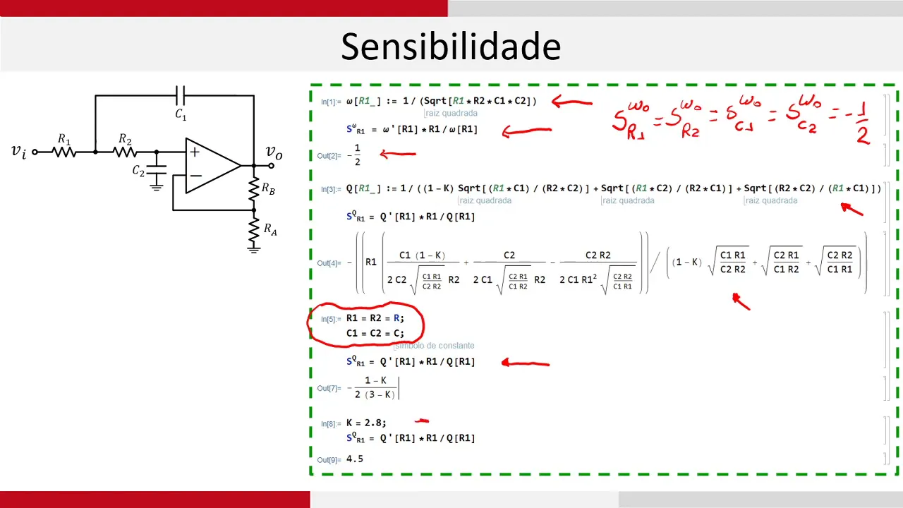 Sensibilidade em Filtros Ativos - Parte 1