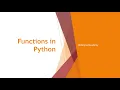 Functions in Python Python Programming Lesson 15 Undergrad Academy
