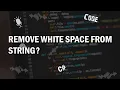 How to remove all white space from a String using c