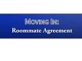 Moving In Roommate Agreement