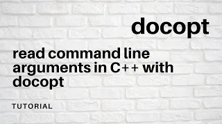 docopt - how to use it in C reading command line arguments
