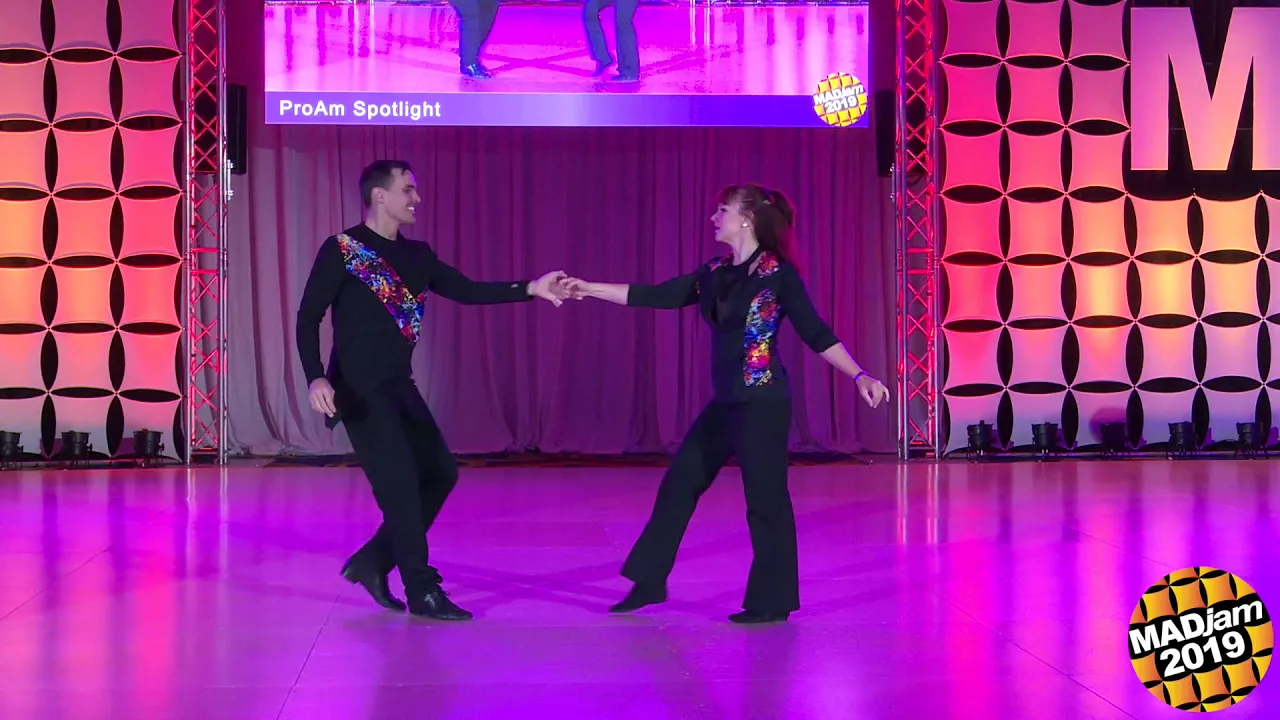 MADjam 2019 Pro Am Spotlight Follower Leslie Frid with Glenn Ball