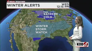 Winter storm latest Watch area now includes Albuquerque