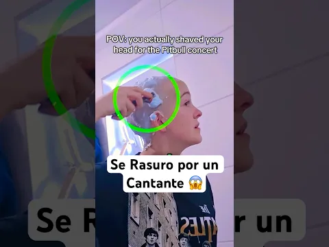 Se rasuro la cabeza por su Artista Favorito Pitbull…