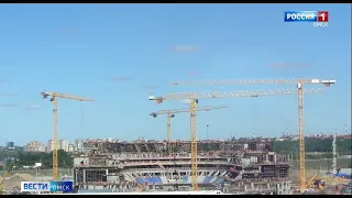 Высота «Арены Омск» достигла 32-х метров