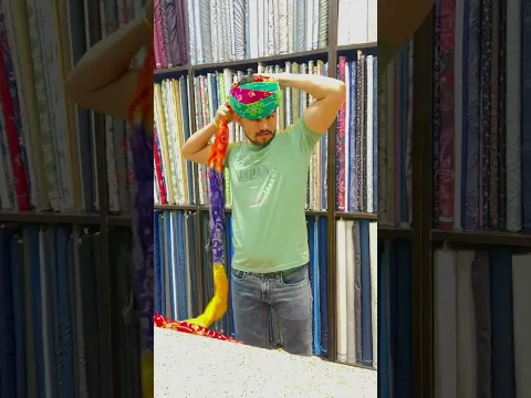 एक मिनट मे गोल साफा बाँधना सिखे @MaharajShowroom